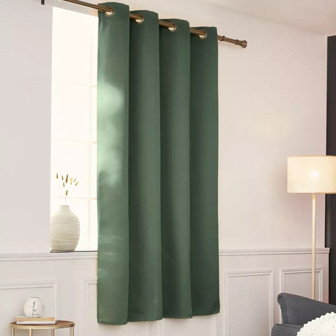 Tenda termica oscurante (140 x 180 cm) Calore Verde rosmarino