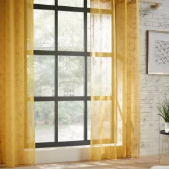 Tenda trasparente (140 x 240 cm) Mia Giallo ocra