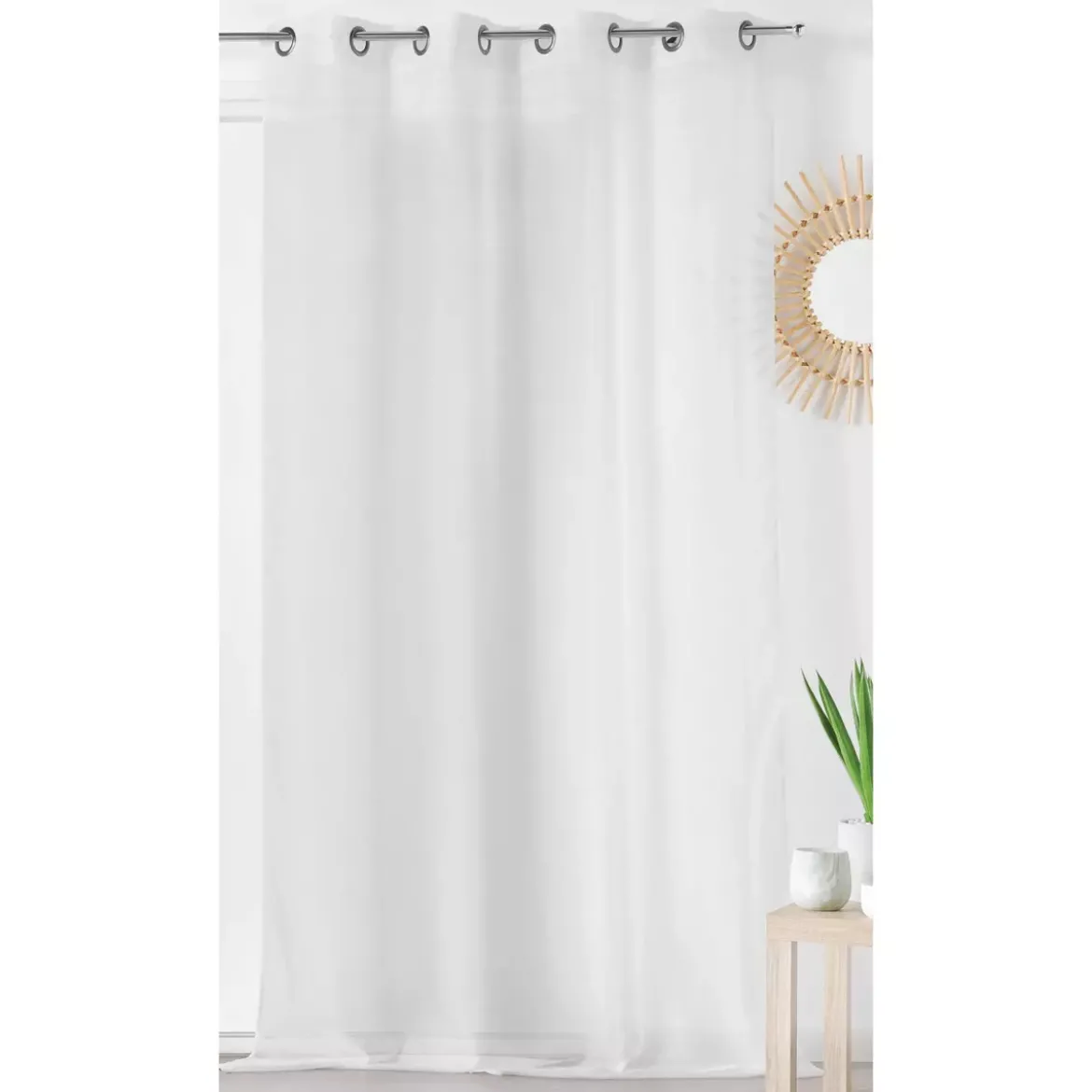 Tenda trasparente (145 x 280 cm) Givrée Bianco