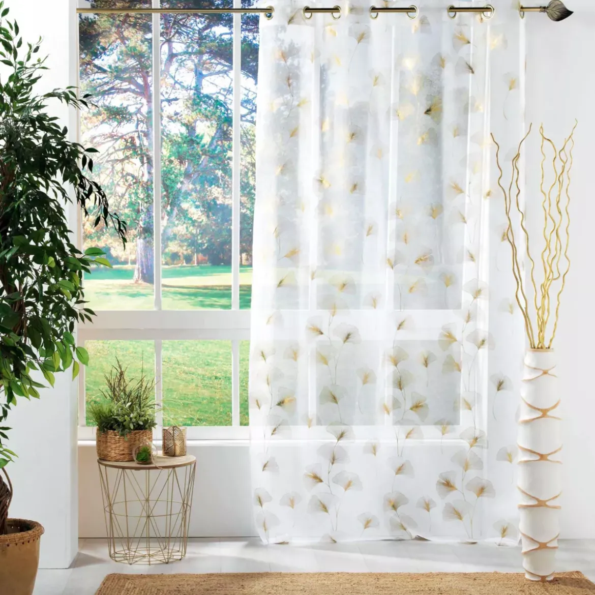 Tenda trasparente (140 x 240 cm) Ginkgold Oro