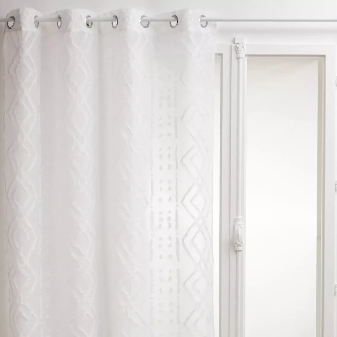 Tenda trasparente (140 x 240 cm) Salma Bianco