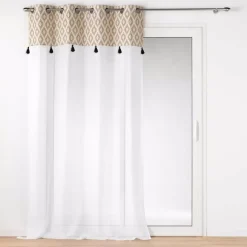 Tenda trasparente (140 x 240 cm) Oricia Ecru