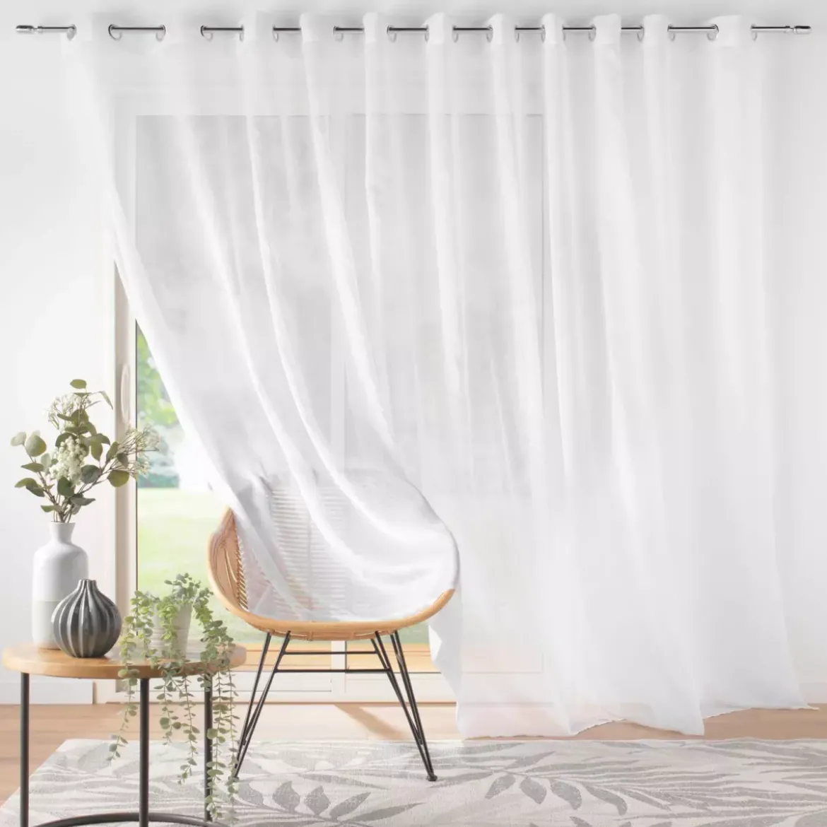 Tenda trasparente (400 x 240 cm) Lissea Bianco