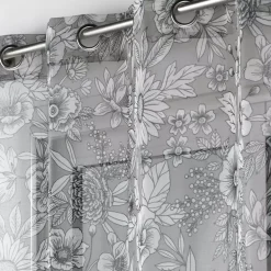 Tenda trasparente (140 x 240 cm) Milady Grigio