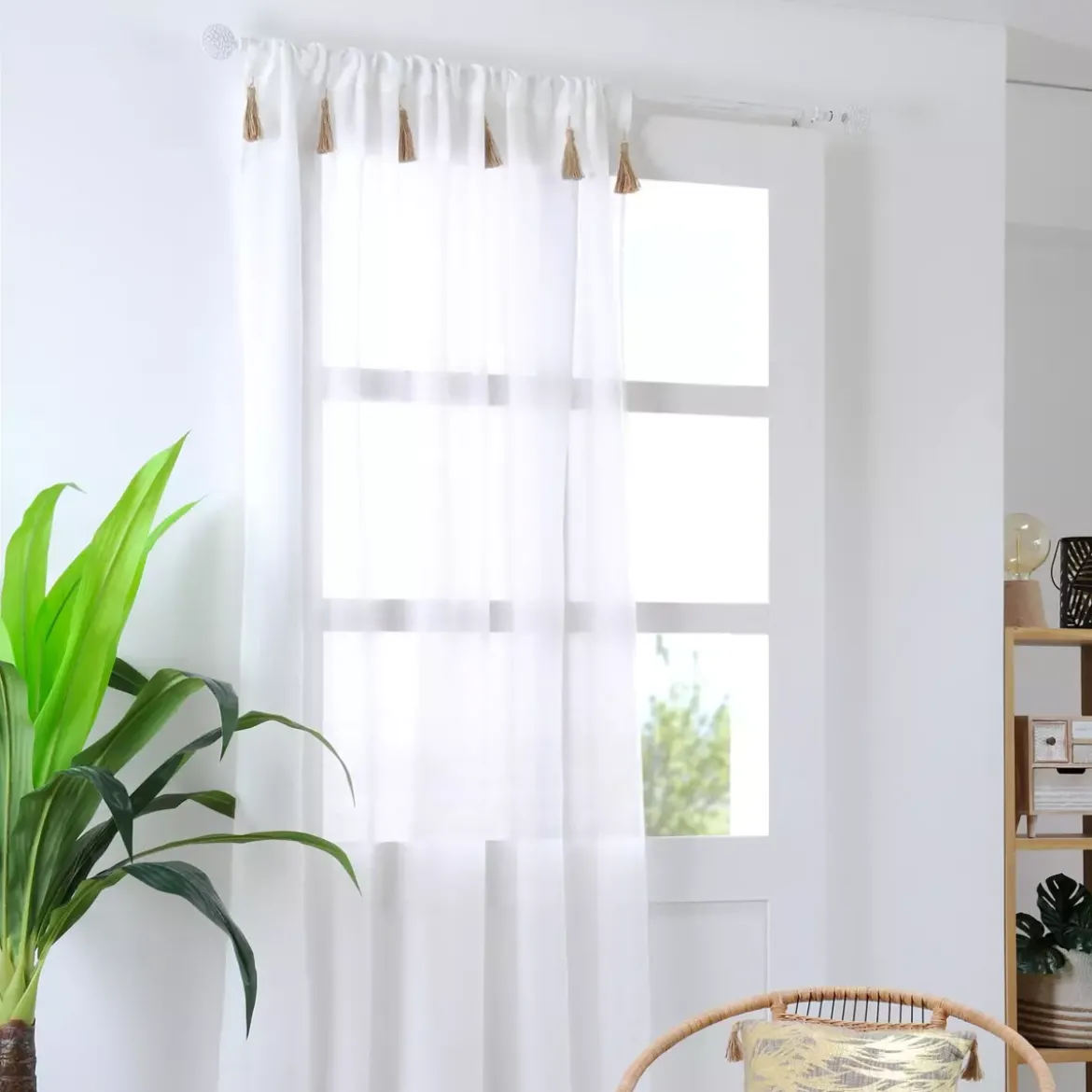 Tenda trasparente (140 x 260 cm) Ibiza Ecru