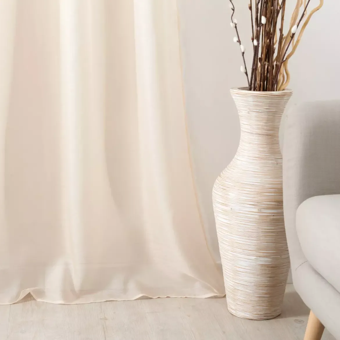 Tenda trasparente (145 x H240 cm) Givrée Beige