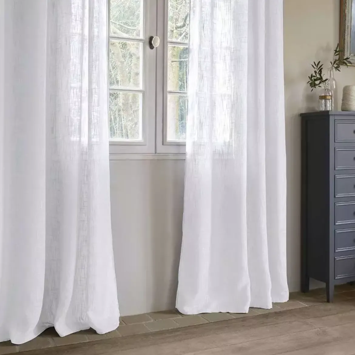 Tenda trasparente (140 x H240 cm) Alton Bianco