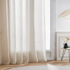 Tenda trasparente con effetto lino (280 x 240 cm) Luca Beige