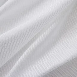 Tenda trasparente con nastri arricciati (140 x 240 cm) Maël Bianco