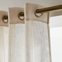 Tenda trasparente con occhielli (280 x 240 cm) Leontine Beige