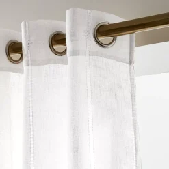 Tenda trasparente con occhielli (140 x 280 cm) Leontine Bianco