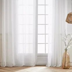 Tenda trasparente con occhielli (140 x 240 cm) Arthur Bianco
