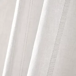 Tenda trasparente con passanti nascosti (140 x 240 cm) Leontine Bianco