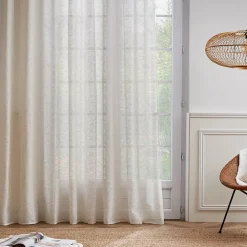 Tenda trasparente con passanti nascosti (280 x 240 cm) Maël Beige