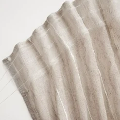 Tenda trasparente con passanti nascosti e pon pon (280 x 240 cm) Axel Beige