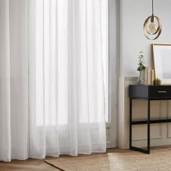 Tenda trasparente con passanti nascosti (280 x 240 cm) Léontine Bianco