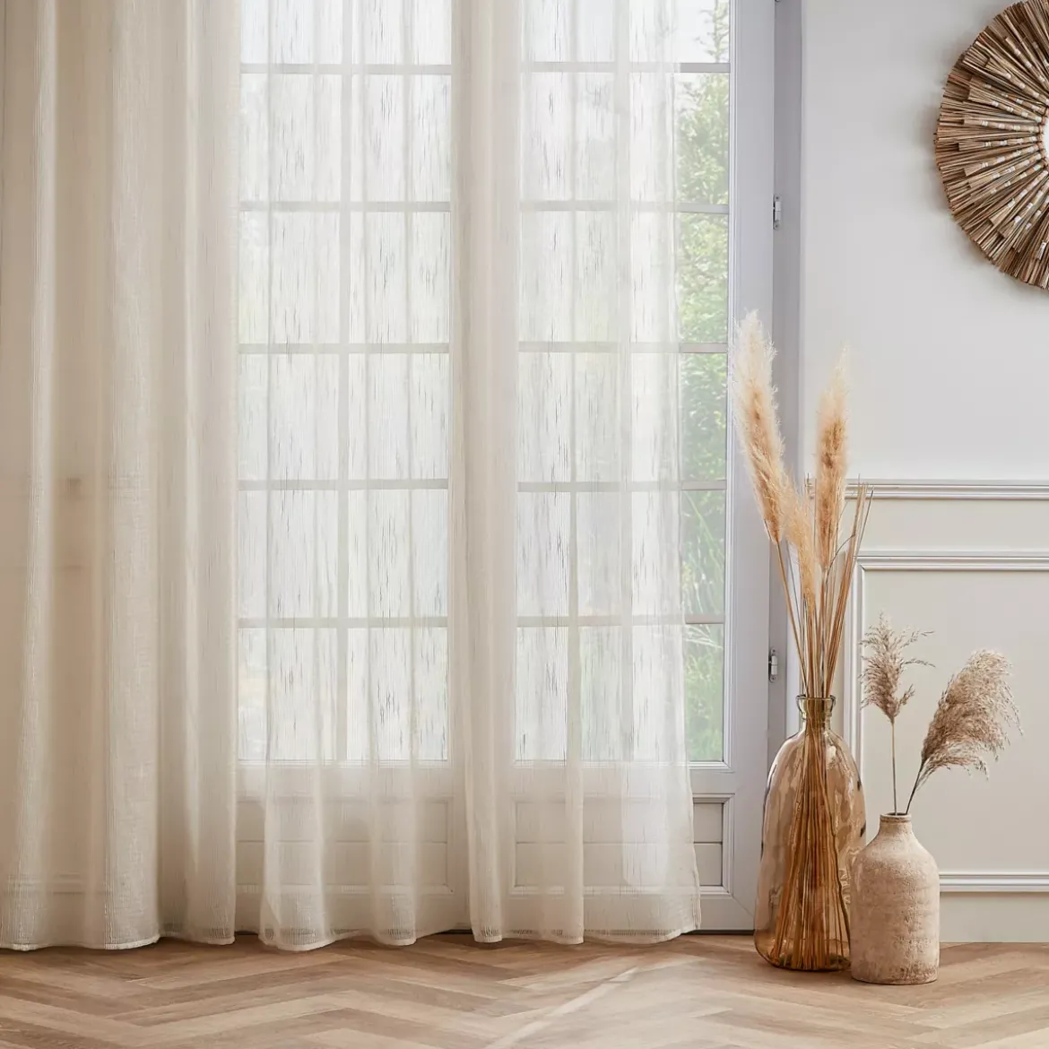 Tenda trasparente con tassello a rullo (280 x 240 cm) Raphaël Beige