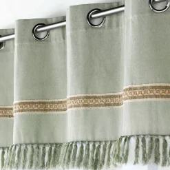 Tenda trasparente cotone (140 x 240 cm) Janara Verde salvia