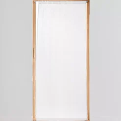 Tenda trasparente effetto lino tessuto passanti nascosti (90 x 200 cm) Haltona Bianco