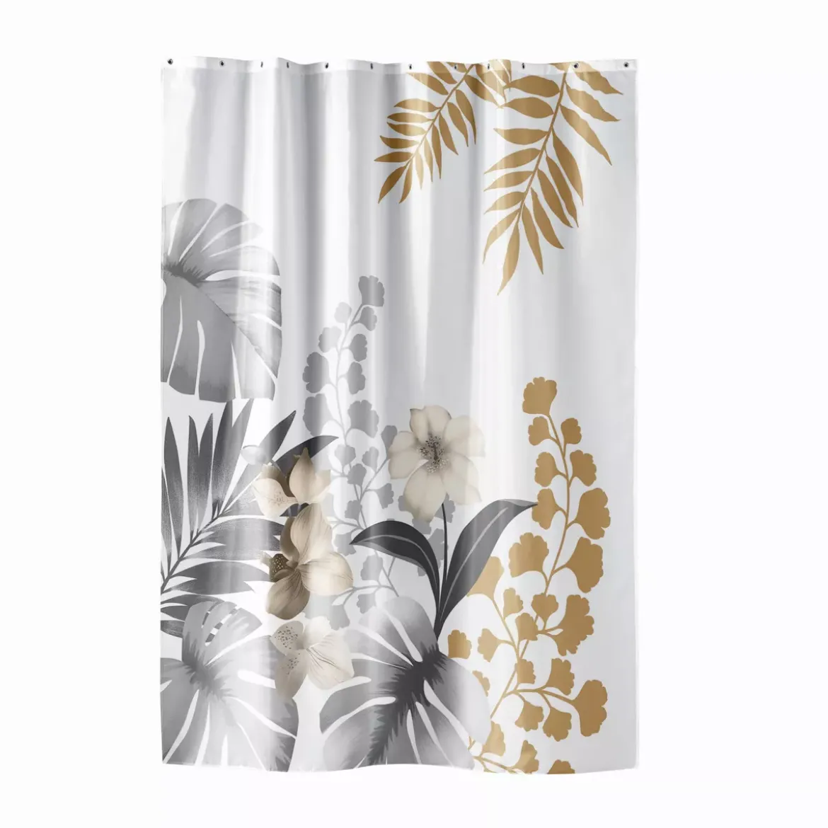 Tenda da doccia con anelli (180 x 200 cm) Kelly Bianco