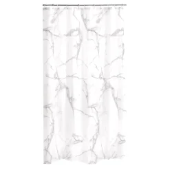 Tenda da doccia con anelli (180 x 200 cm) Marmo Grigio