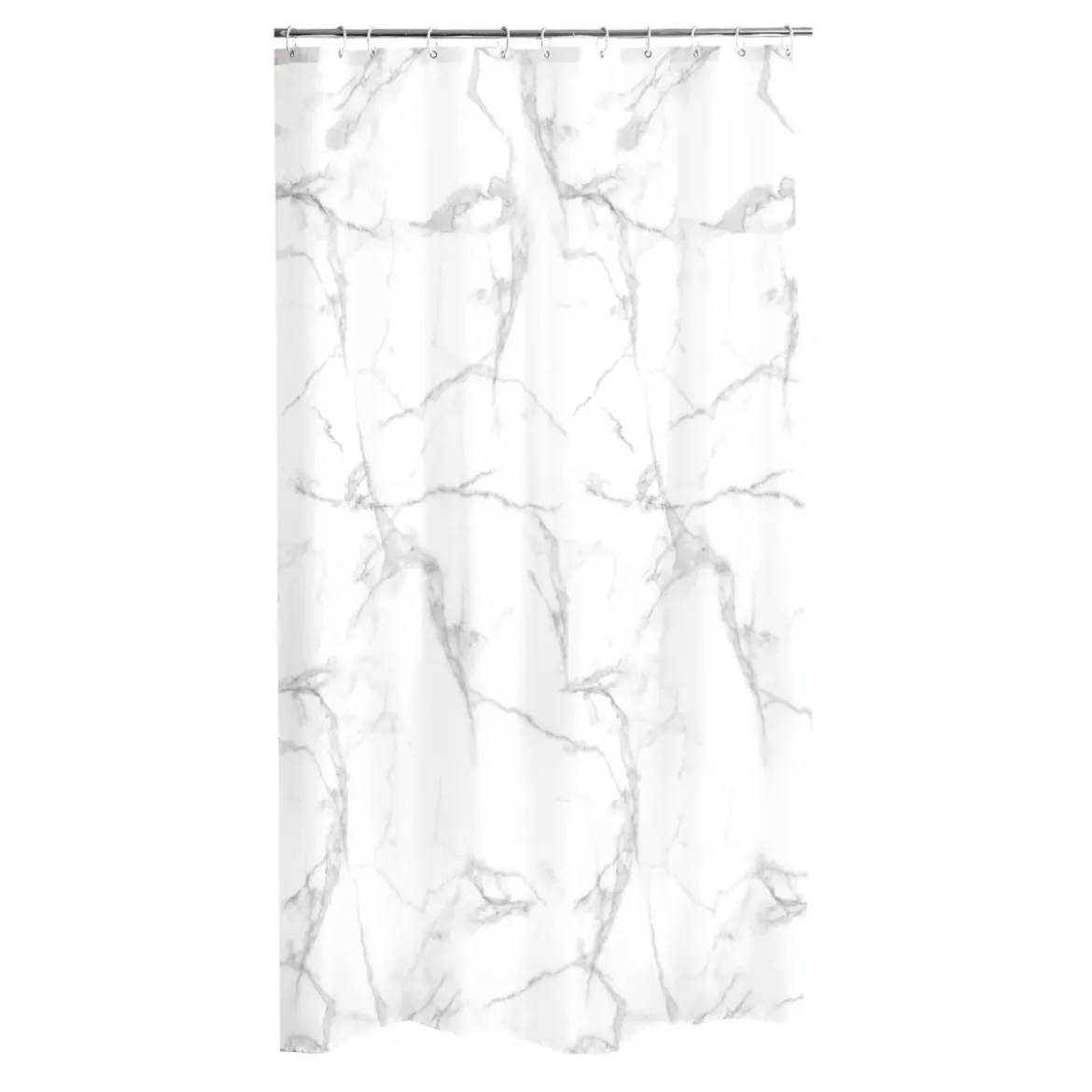 Tenda da doccia con anelli (180 x 200 cm) Marmo Grigio