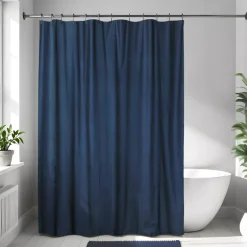 Tenda da doccia in microfibra (180 x 200 cm) Goffrata Blu navy