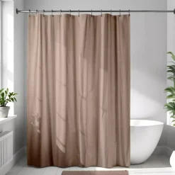 Tenda da doccia in microfibra (180 x 200 cm) Goffrato Cappuccino