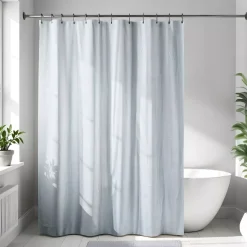 Tenda da doccia in microfibra (180 x 200 cm) Goffrato Grigio chiaro