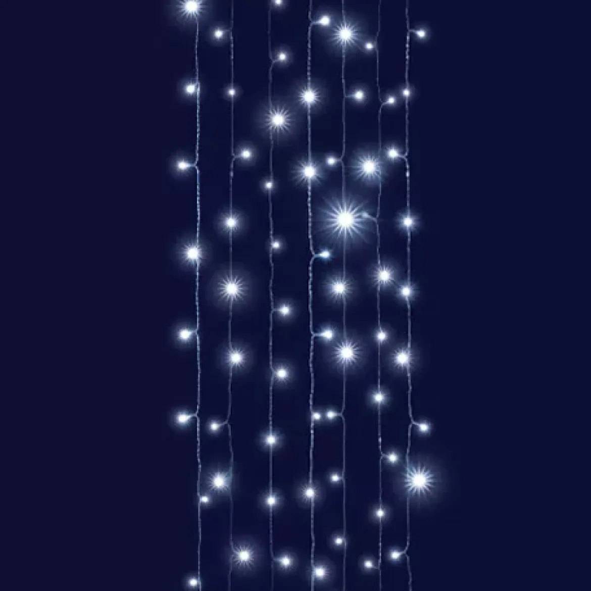 Tenda luminosa interconnettibile H2 m L2 m 96 LED Caduta di neve Bianco freddo