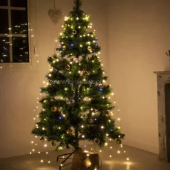 Tenda per albero Alt.1,80 m Bianco caldo 408 LED