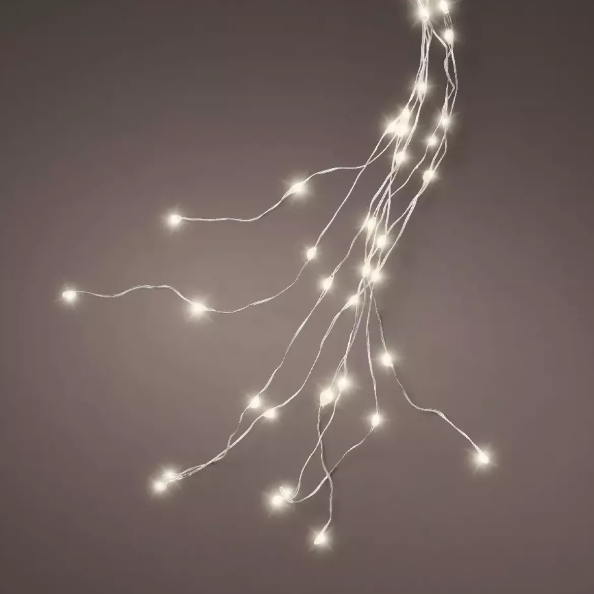 Tenda per albero Alt.2,10 m Bianco caldo 672 LED