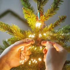 Tenda per albero Alt.2,10 m Bianco caldo 672 LED