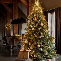 Tenda per albero Alt.2,10 m Bianco caldo 672 LED