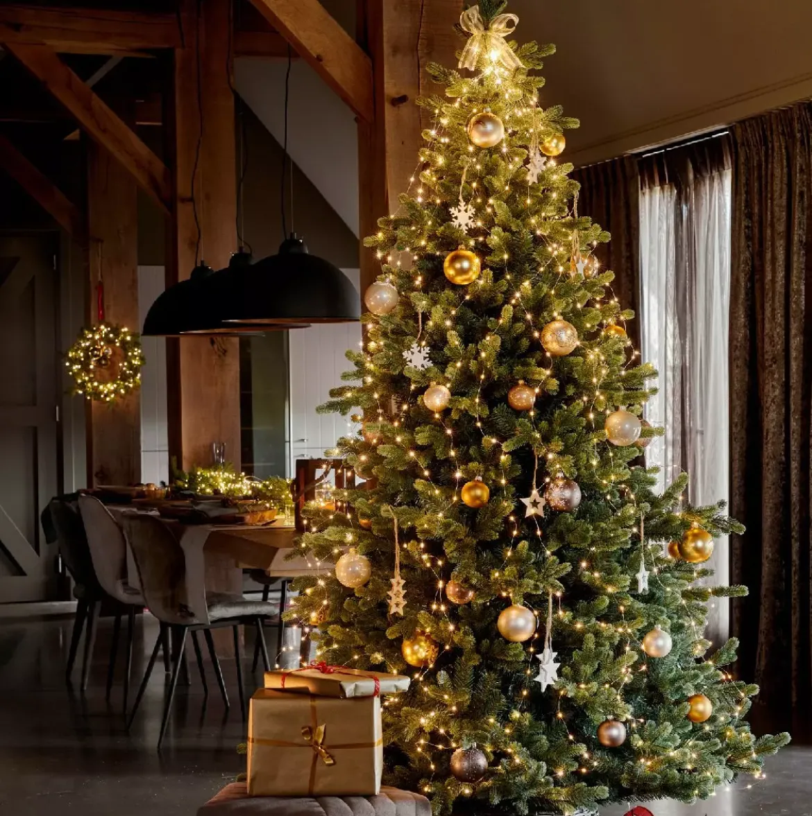 Tenda per albero Flashing light Alt. 1,80 m Bianco caldo 408 LED