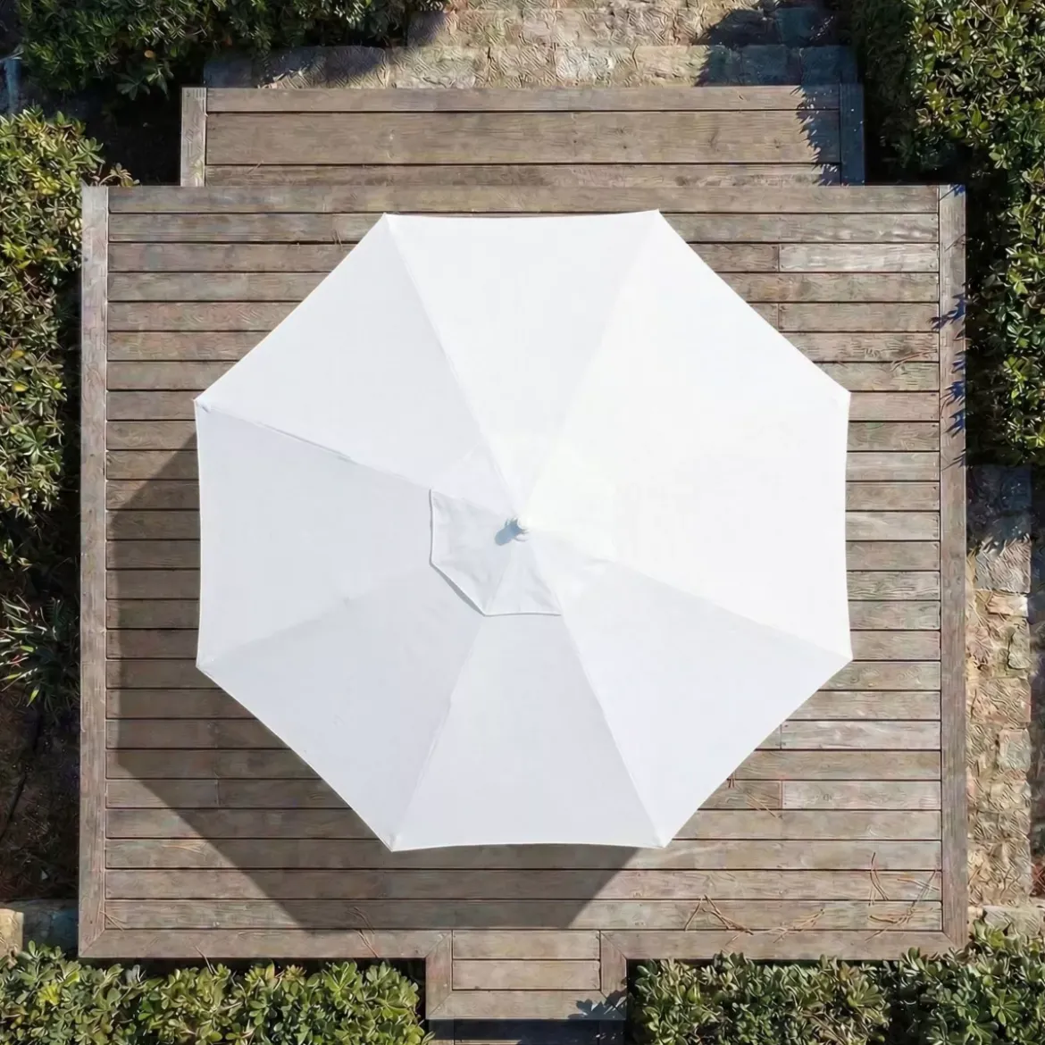 Tessuto per ombrellone rotondo (D3,3 m) Bianco