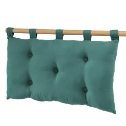 Testiera cucsino garza di cotone (80 x 50 cm) Gaïa Blu ottanio