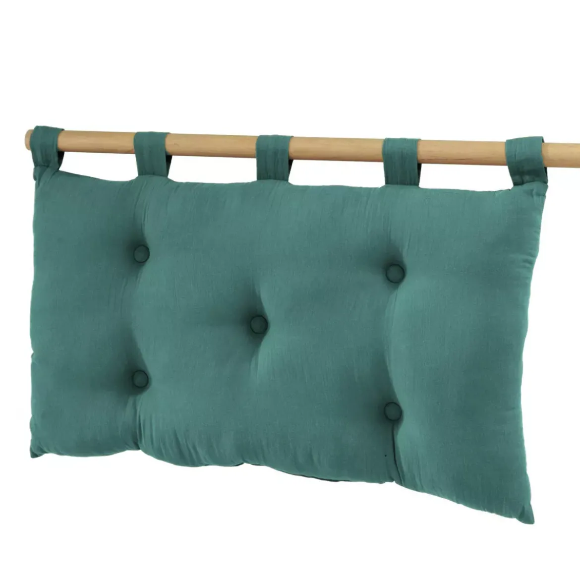 Testiera cucsino garza di cotone (80 x 50 cm) Gaïa Blu ottanio