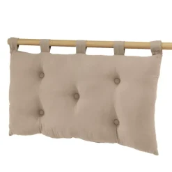 Testiera cuscino garza di cotone (80 x 50 cm) Gaïa Marrone corda
