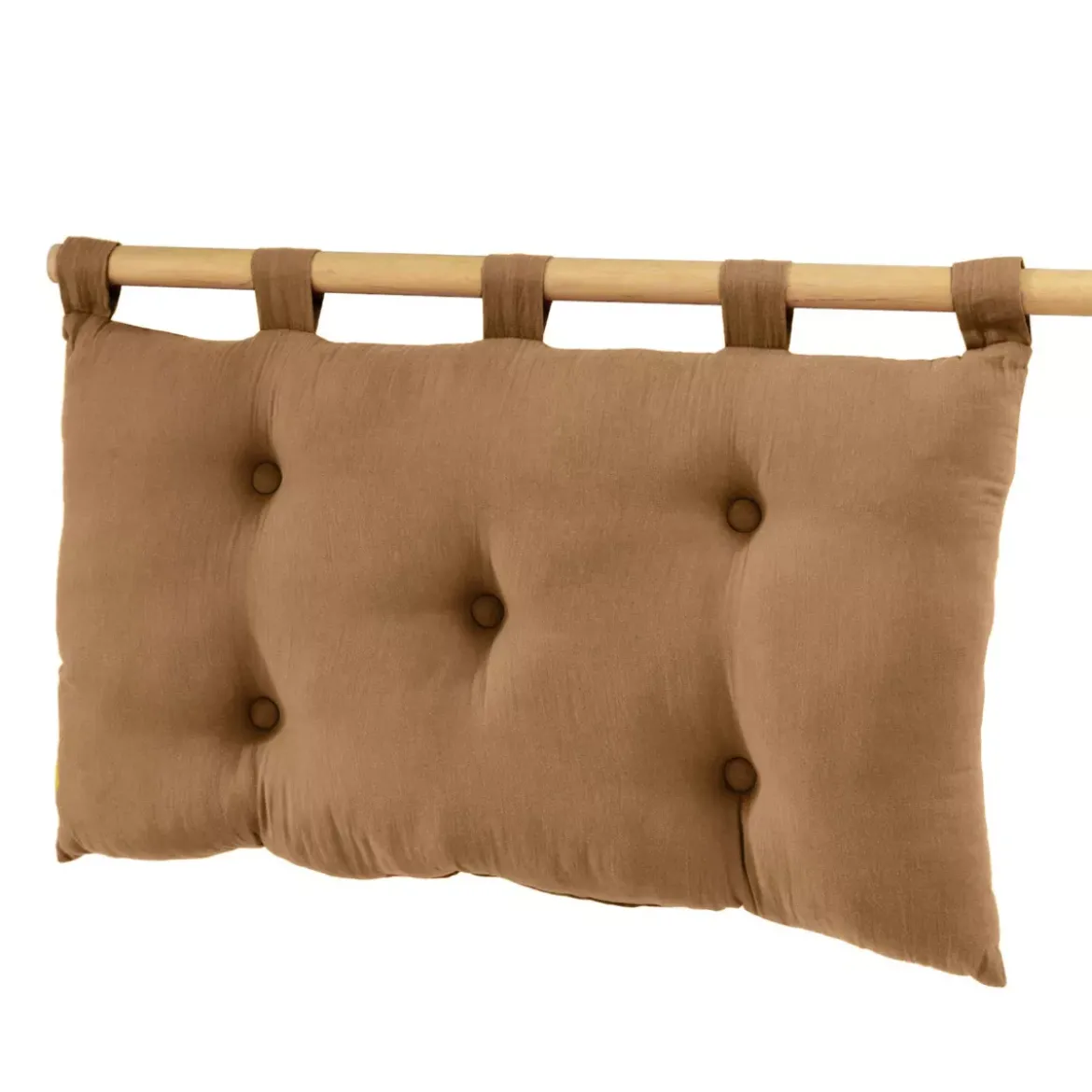 Testiera cuscino garza di cotone (80 x 50 cm) Gaïa Camel