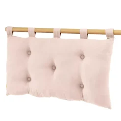 Testiera cuscino garza di cotone (80 x 50 cm) Gaïa Rosa cipria