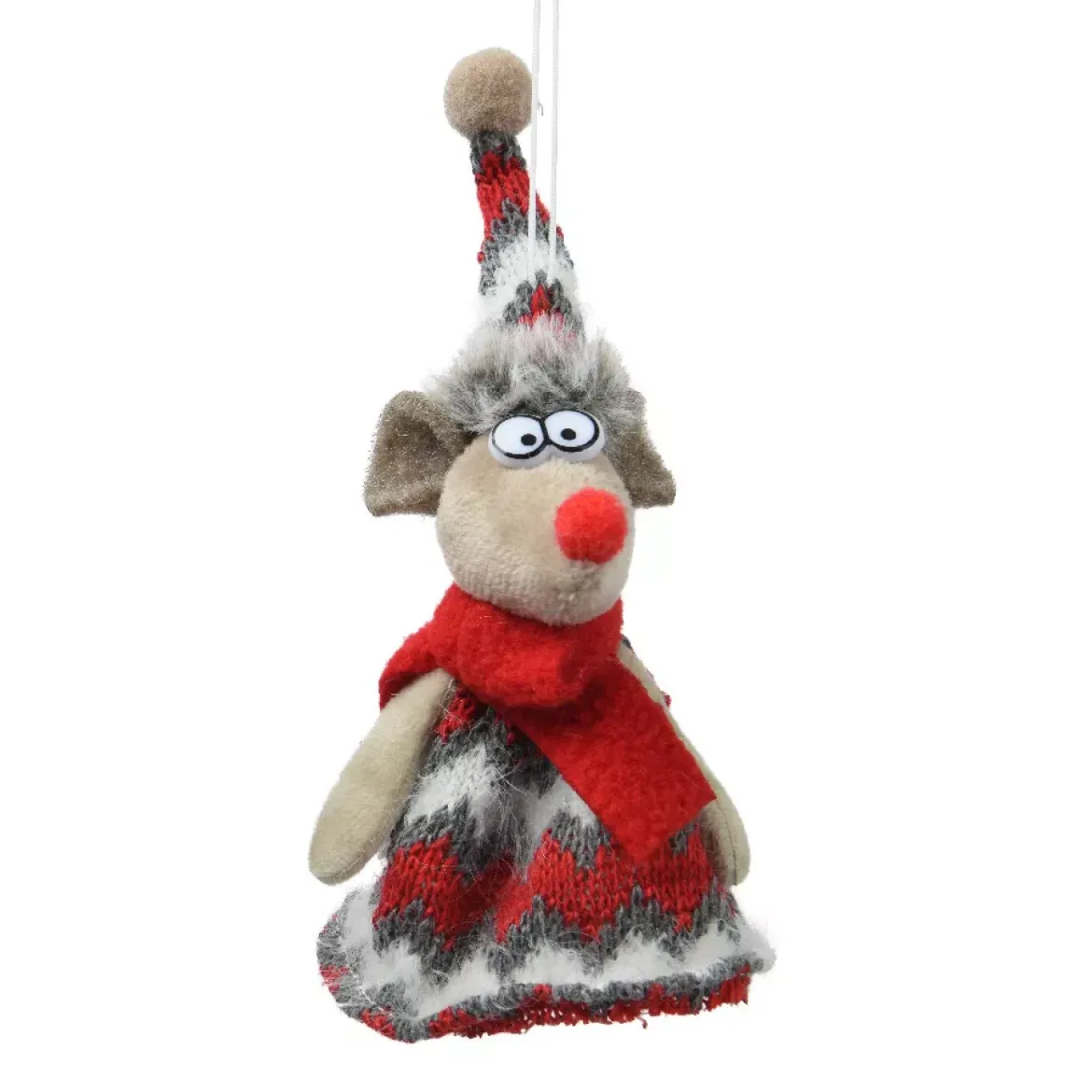 Topolino da appendere (H15 cm) Pip sciarpa accogliente Rosso