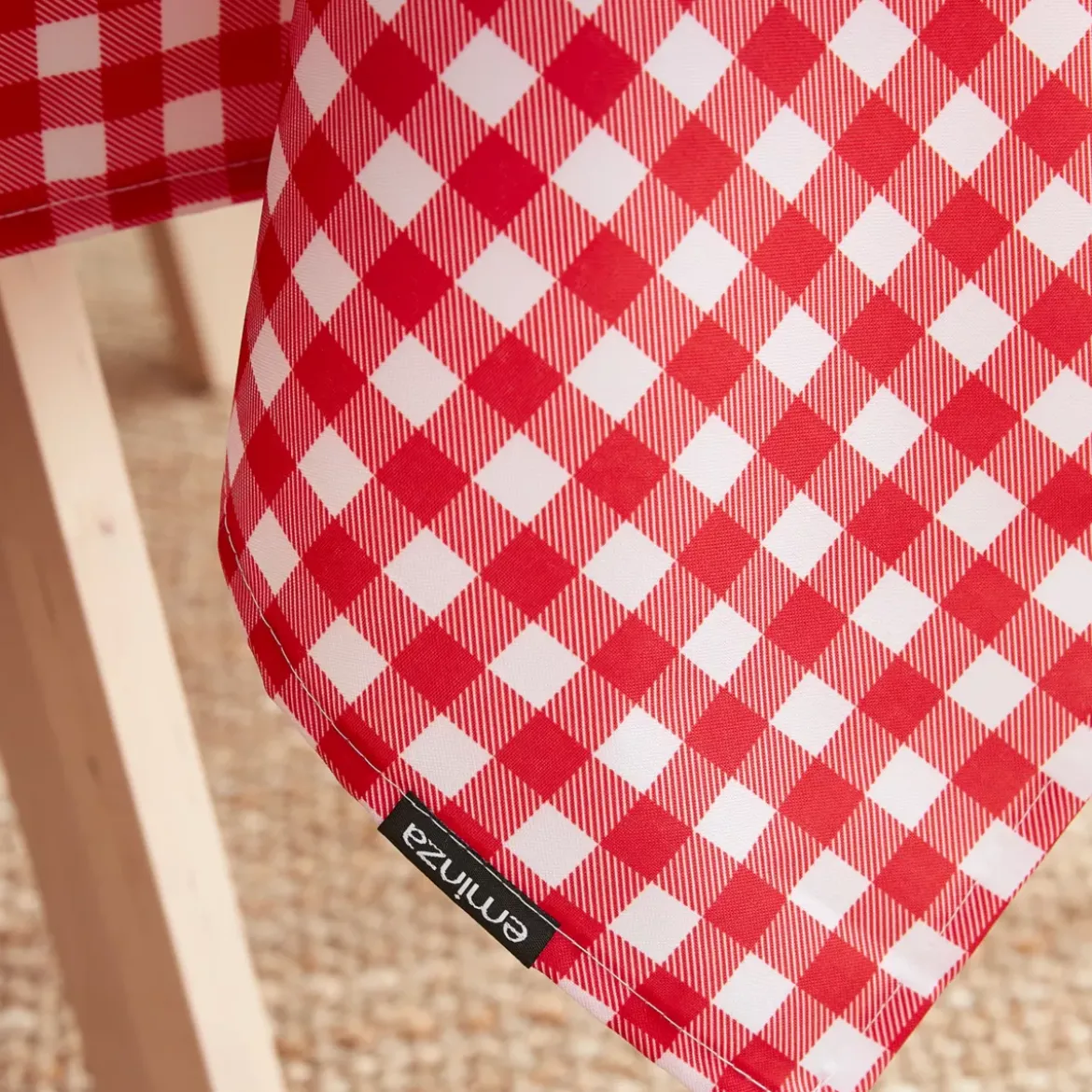Tovaglia rettangolare antimacchia (140 x 350 cm) Elise Vichy Rossa