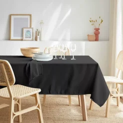 Tovaglia rettangolare antimacchia (140 x 300 cm) Elise Nera