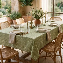 Tovaglia rettangolare cotone antimacchia (150 x 250 cm) Gloria Verde