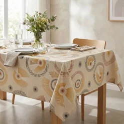 Tovaglia rettangolare cotone antimacchia (150 x 250 cm) Manhattan Beige