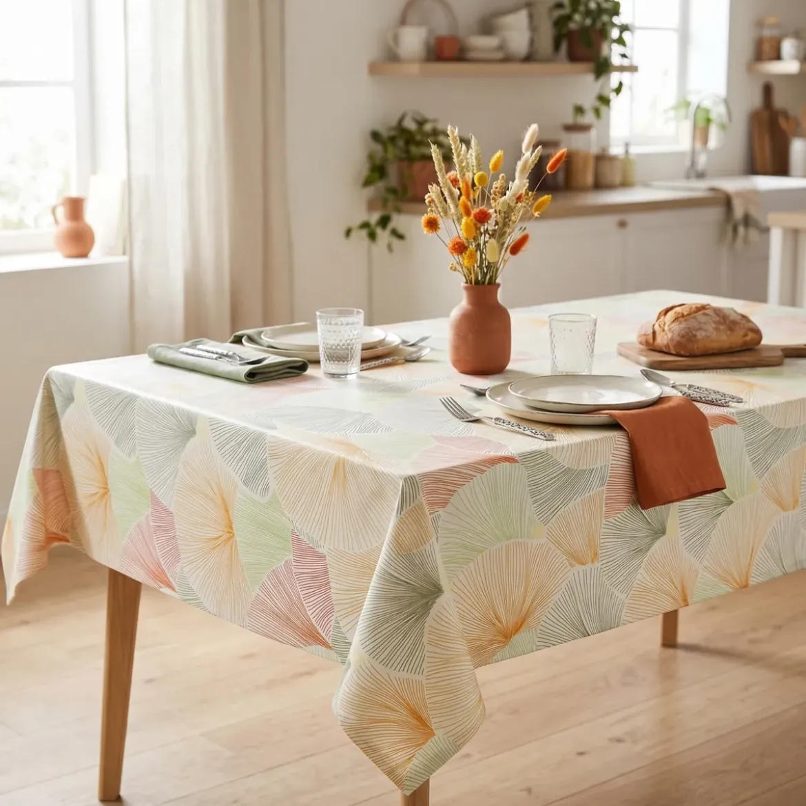 Tovaglia rettangolare cotone antimacchia (150 x 250 cm) Boston Multicolore