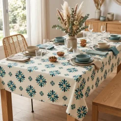 Tovaglia rettangolare cotone antimacchia (150 x 350 cm) Porto Multicolore