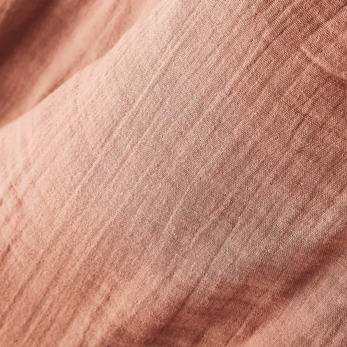 Tovaglia rettangolare garza di cotone (L250 cm) Gaïa Rosa pesca
