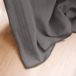 Tovaglia rettangolare garza di cotone (L350 cm) Gaïa Grigio granito